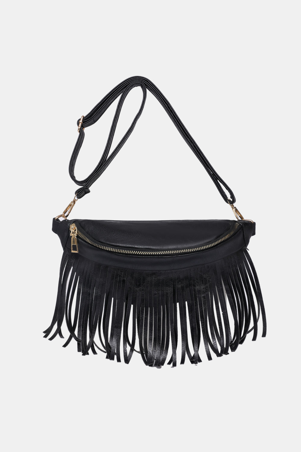 Fringed PU Leather Sling Bag The Stout Steer