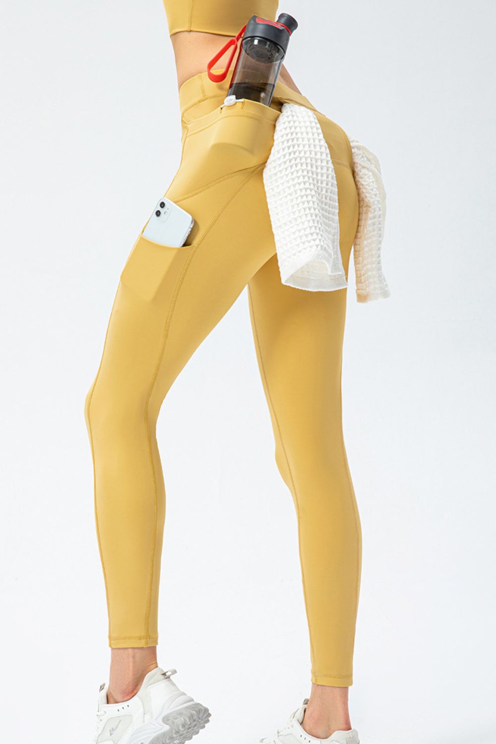 Full Size Slim Fit High Waist Long Sports Pants with Pockets The Stout Steer