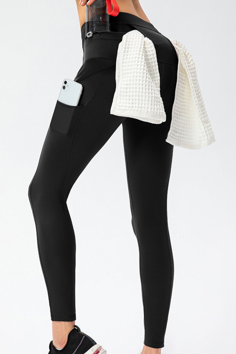 Full Size Slim Fit High Waist Long Sports Pants with Pockets The Stout Steer
