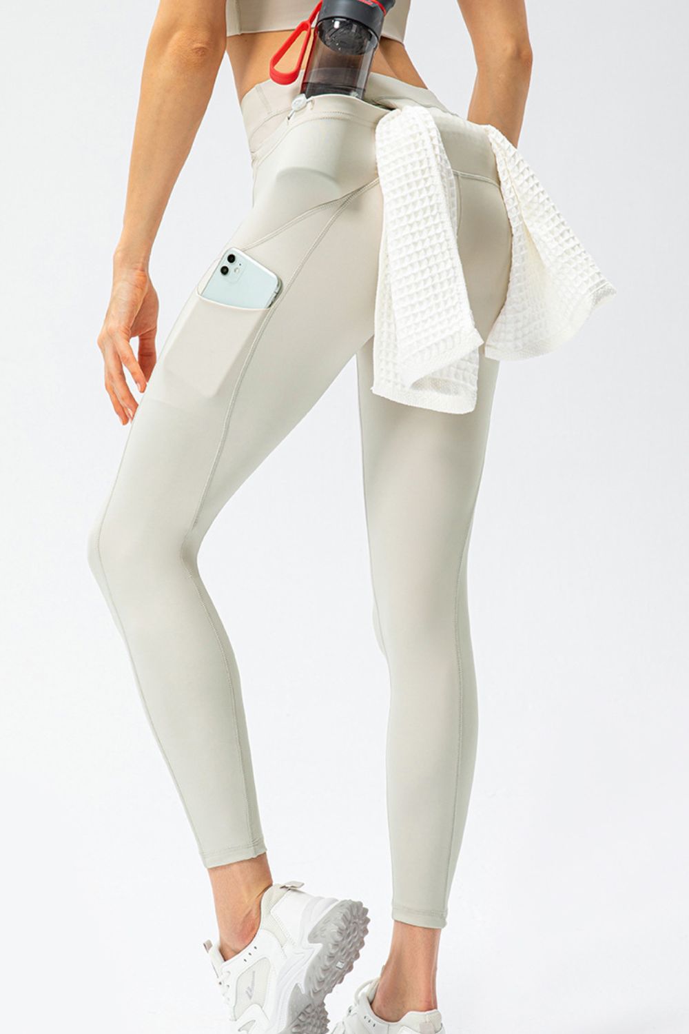 Full Size Slim Fit High Waist Long Sports Pants with Pockets The Stout Steer