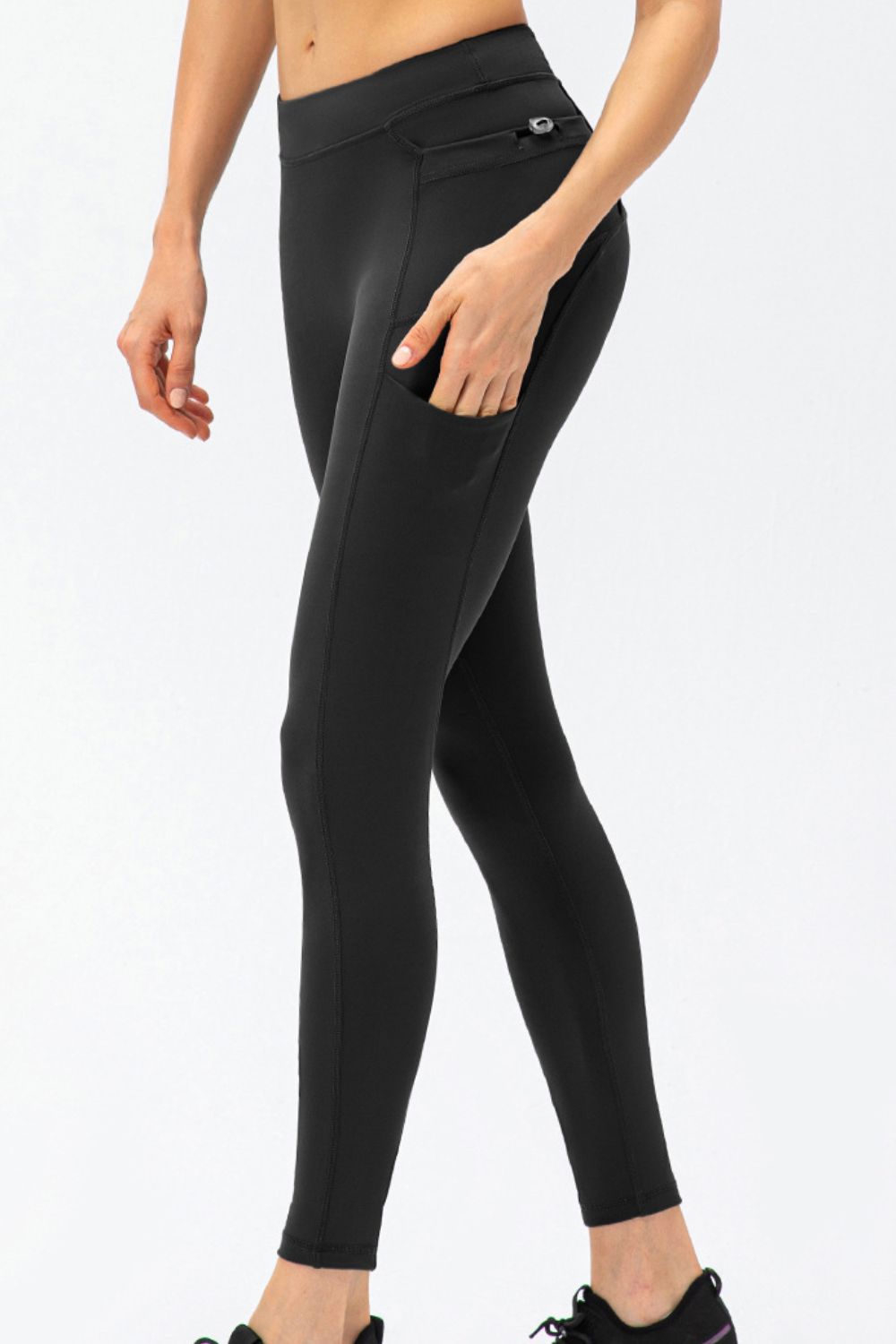 Full Size Slim Fit High Waist Long Sports Pants with Pockets The Stout Steer