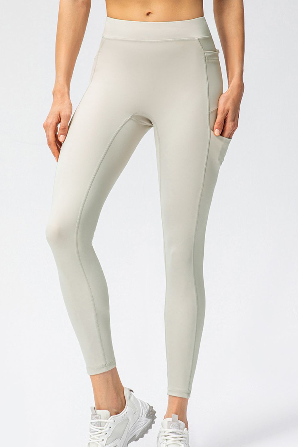 Full Size Slim Fit High Waist Long Sports Pants with Pockets The Stout Steer