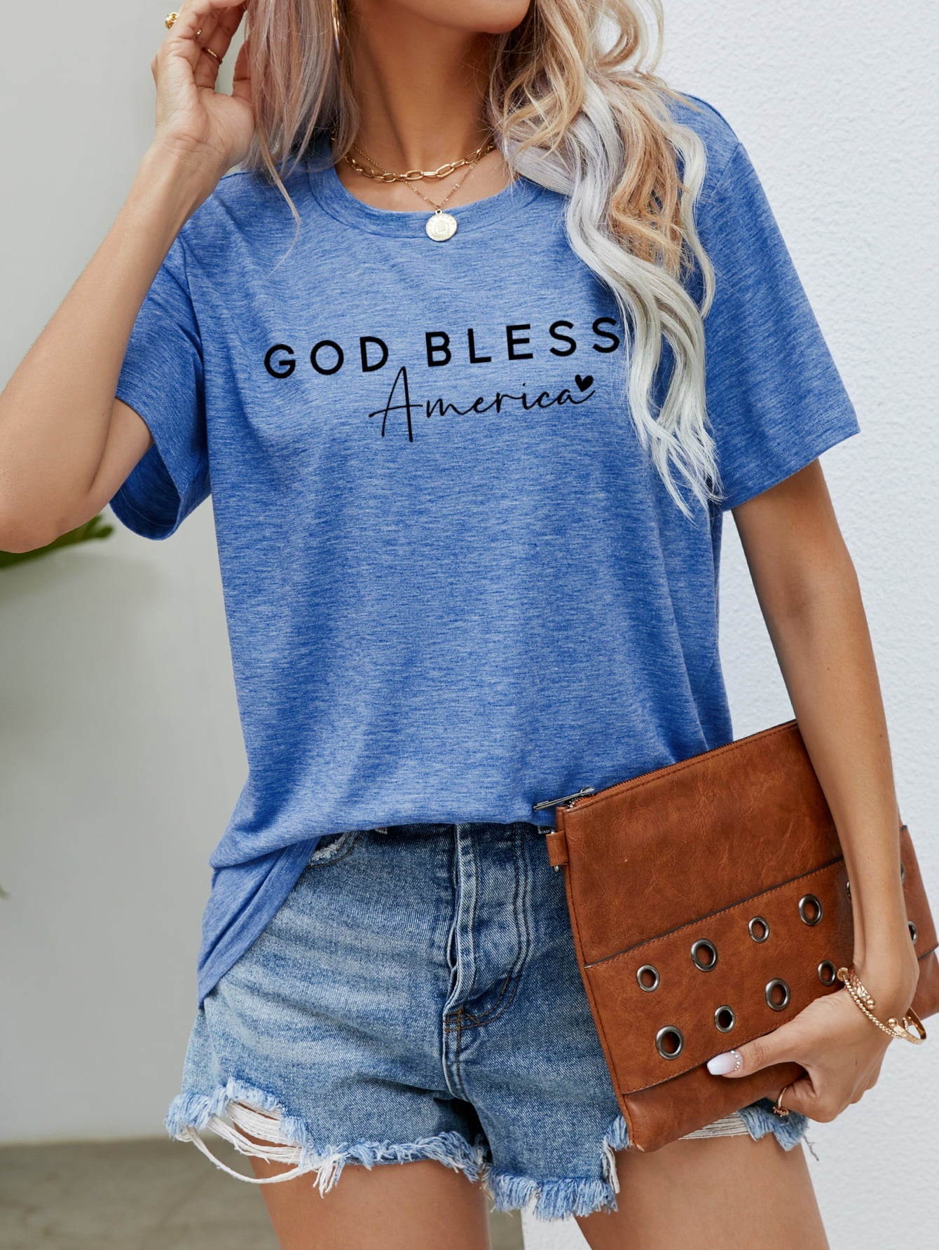 GOD BLESS AMERICA Graphic Short Sleeve Tee The Stout Steer