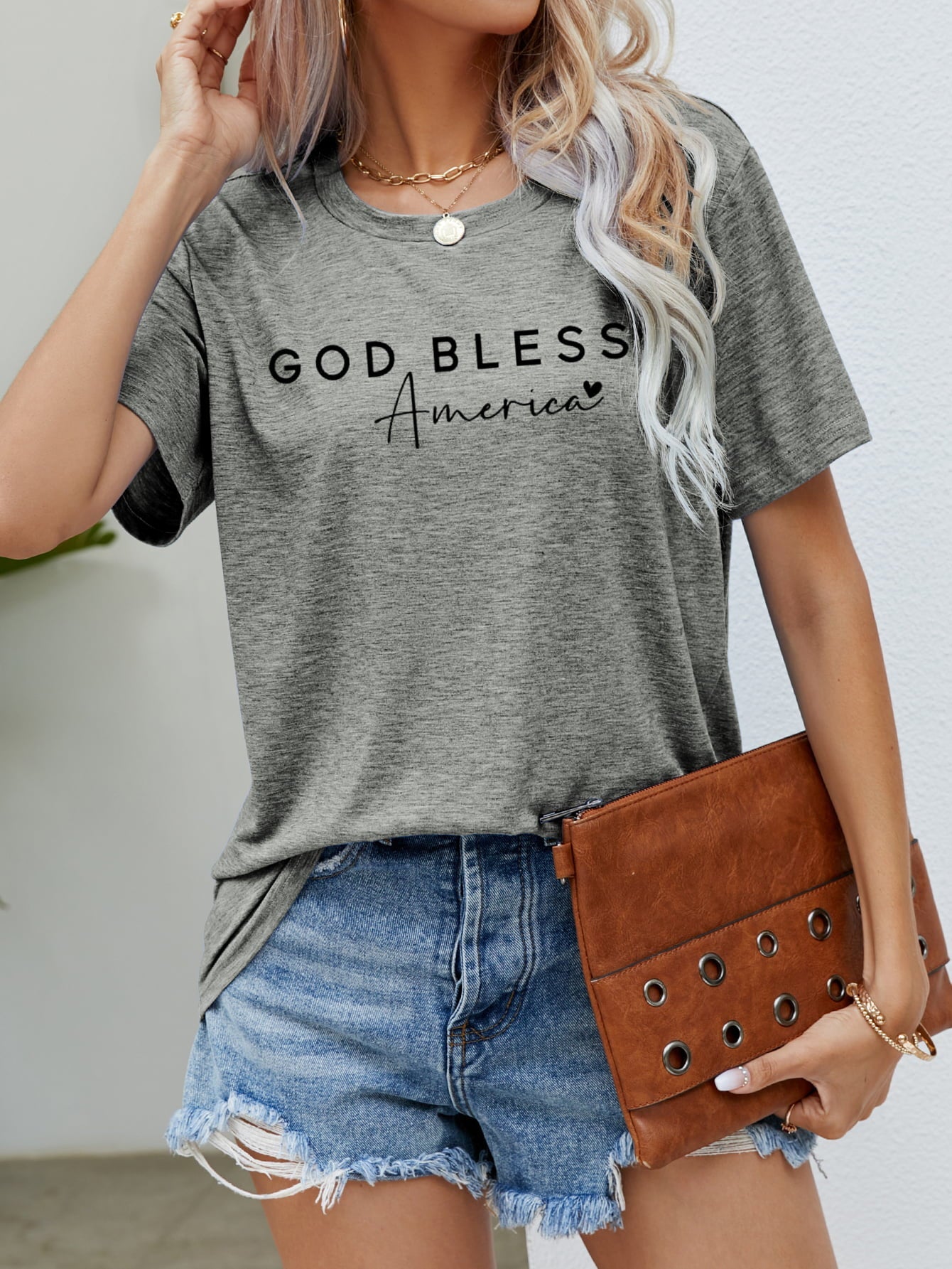 GOD BLESS AMERICA Graphic Short Sleeve Tee The Stout Steer