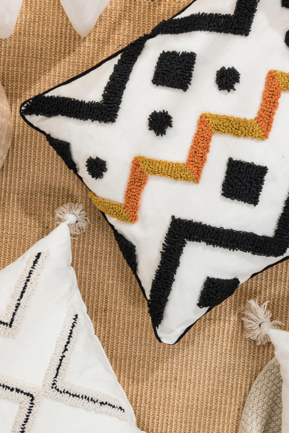 Geometric Embroidered Decorative Throw Pillow Case The Stout Steer