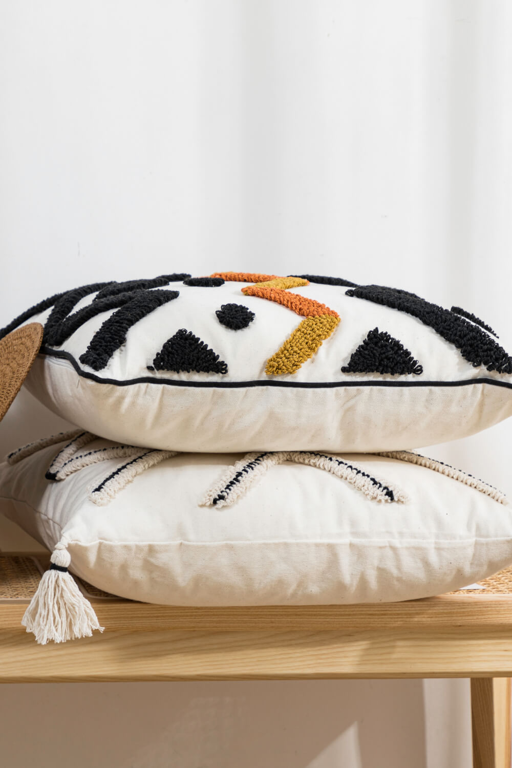 Geometric Embroidered Decorative Throw Pillow Case The Stout Steer