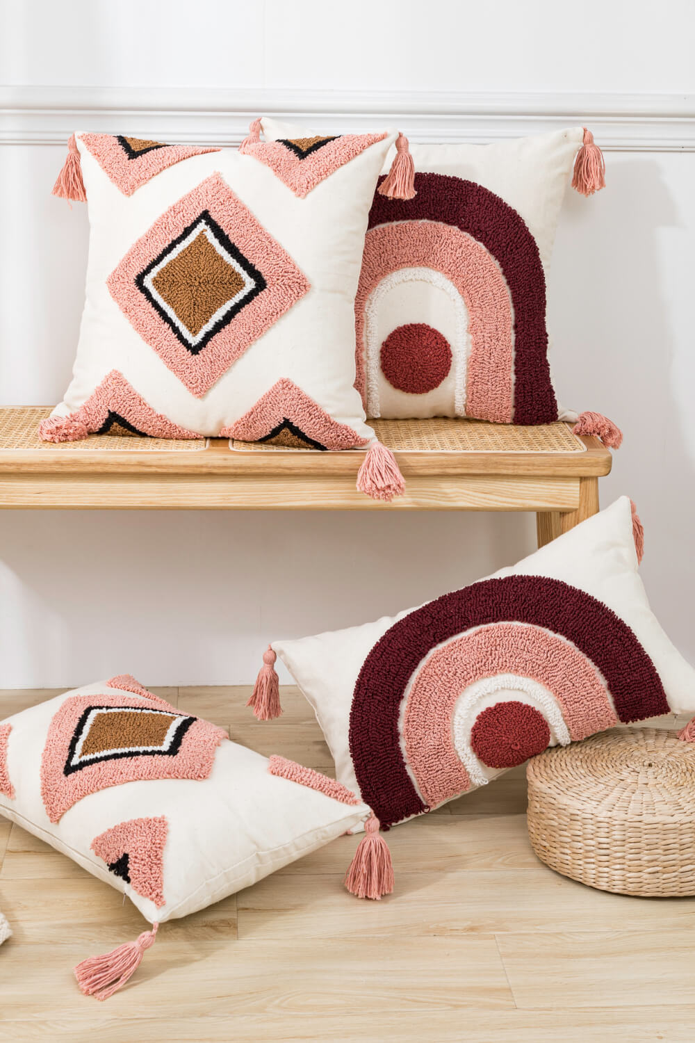 Geometric Graphic Tassel Decorative Throw Pillow Case The Stout Steer