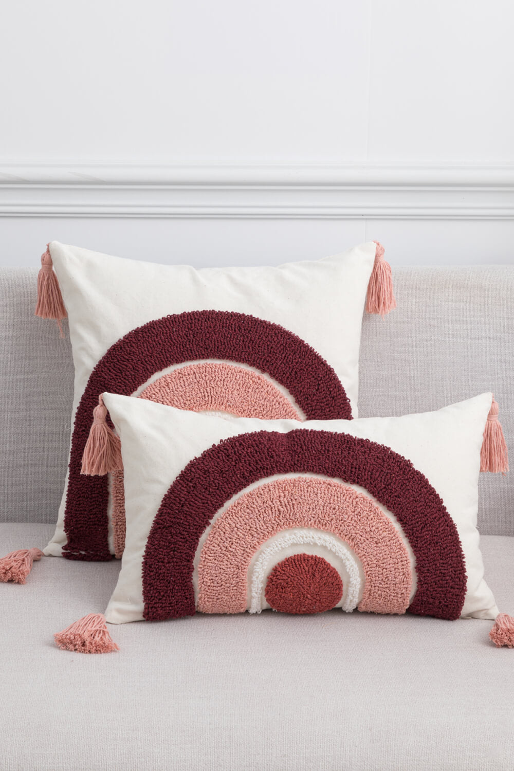 Geometric Graphic Tassel Decorative Throw Pillow Case The Stout Steer