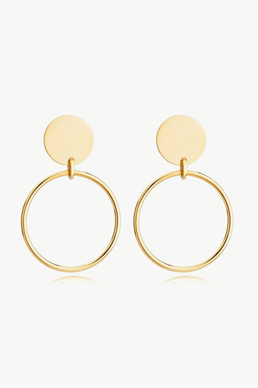 Gold-Plated Stainless Steel Drop Earrings The Stout Steer