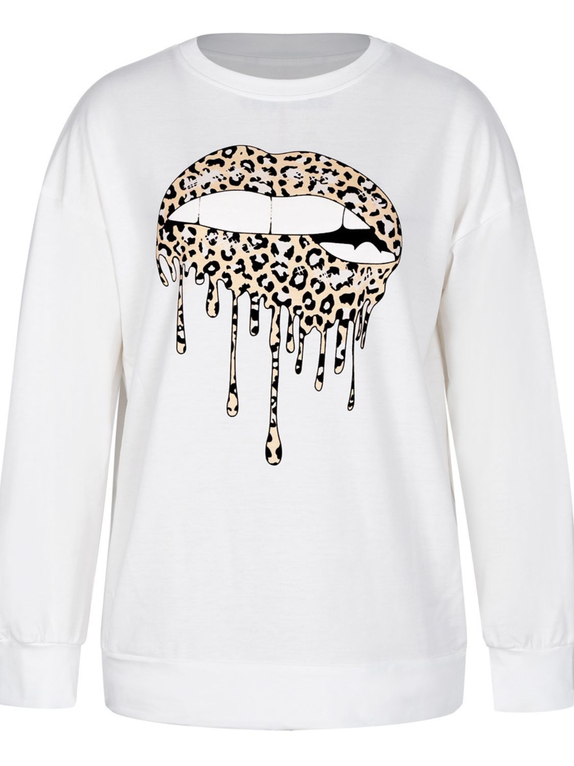 Graphic Dropped Shoulder Round Neck Sweatshirt The Stout Steer