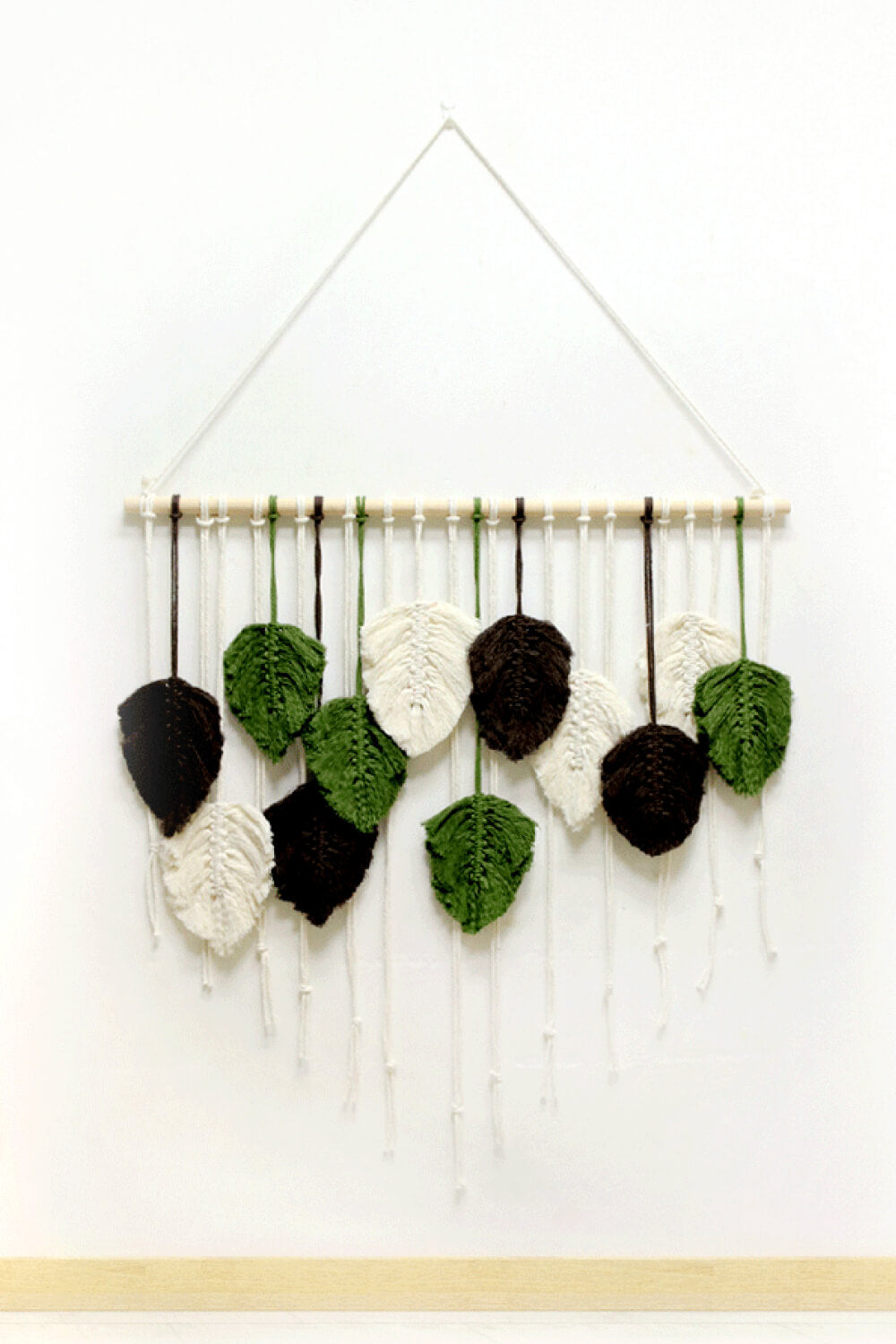Hand-Woven Feather Macrame Wall Hanging The Stout Steer