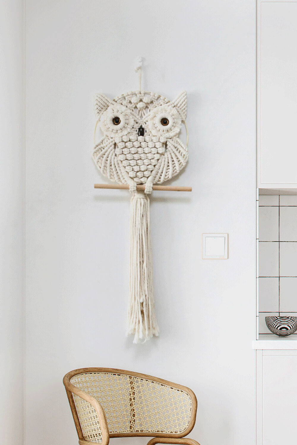 Hand-Woven Owl Macrame Wall Hanging The Stout Steer