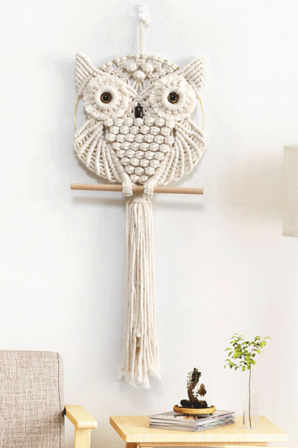 Hand-Woven Owl Macrame Wall Hanging The Stout Steer