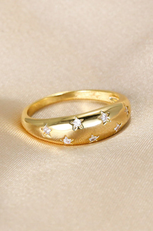Inlaid Zircon Star Ring The Stout Steer