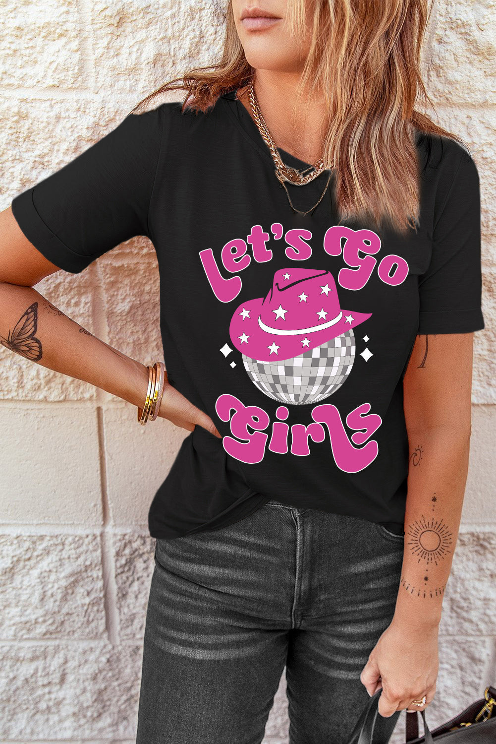 LET'S GO GIRLS Graphic Tee Shirt The Stout Steer