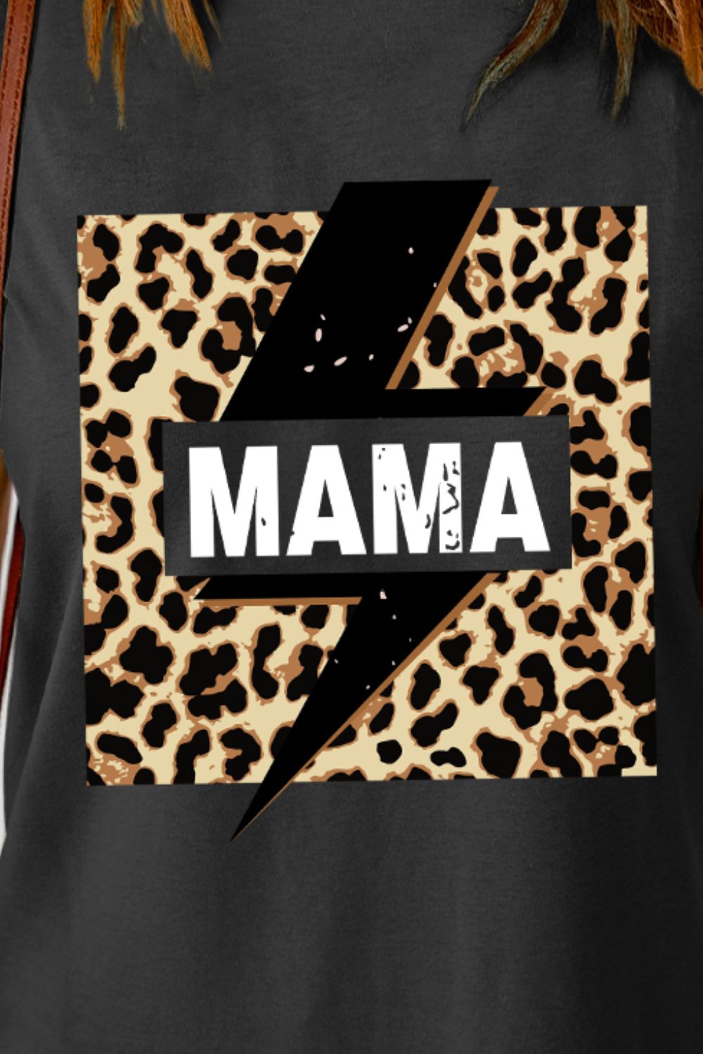 MAMA Leopard Lightning Graphic Tee Shirt The Stout Steer