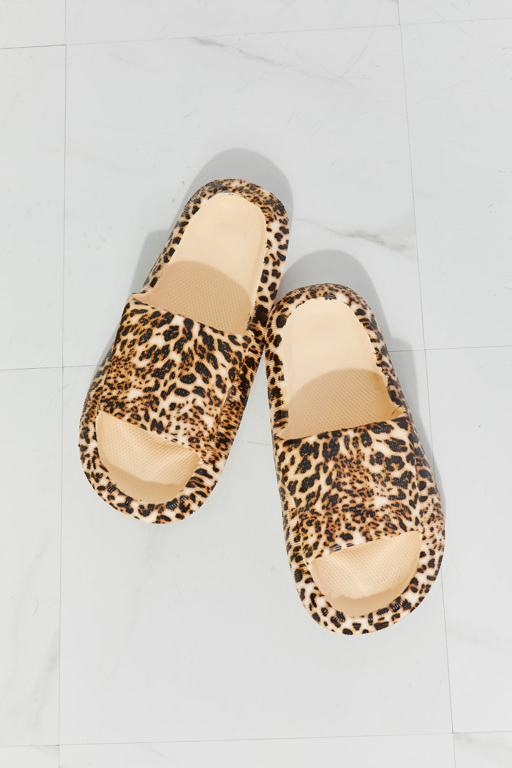MMShoes Arms Around Me Open Toe Slide in Leopard The Stout Steer
