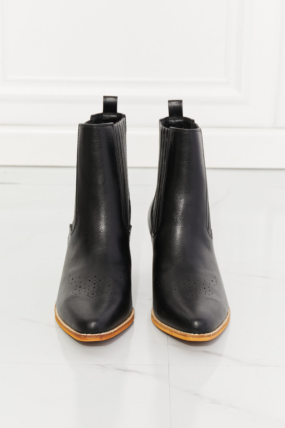 MMShoes Love the Journey Stacked Heel Chelsea Boot in Black The Stout Steer