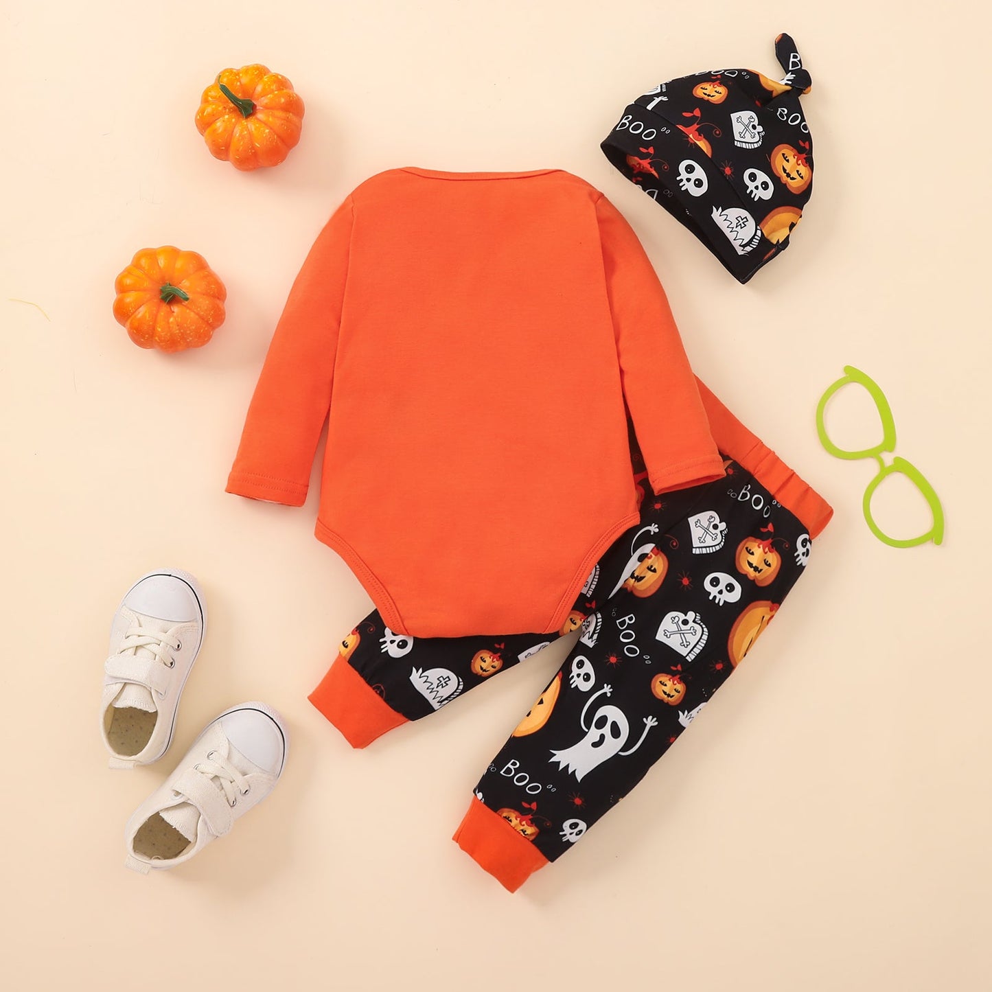 MY FIRST HALLOWEEN Graphic Bodysuit and Printed Long Pants Set The Stout Steer