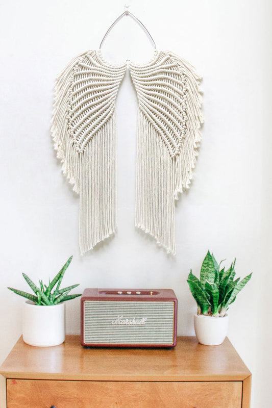 Macrame Angel Wings Wall Hanging The Stout Steer