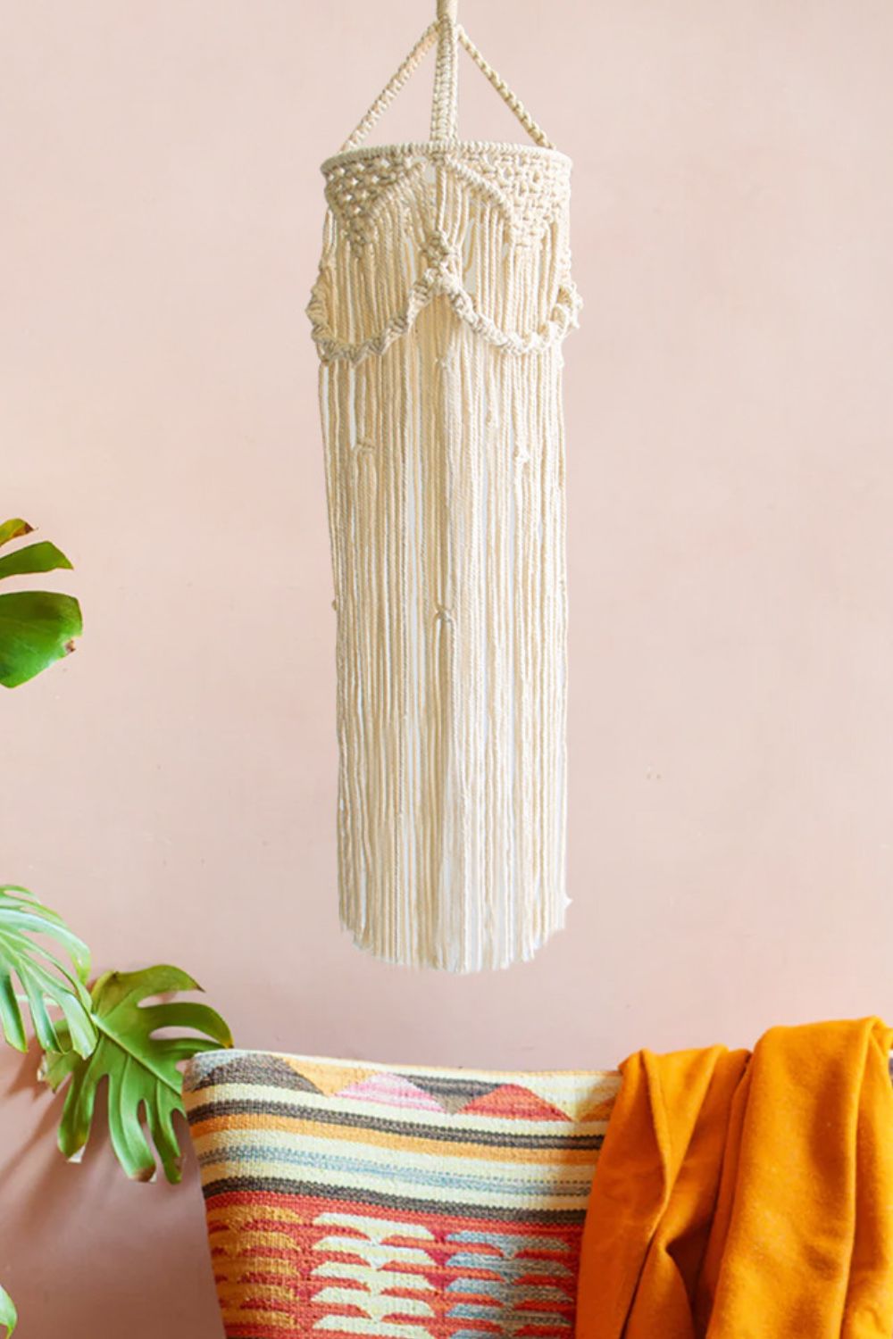 Macrame Hanging Lampshade The Stout Steer