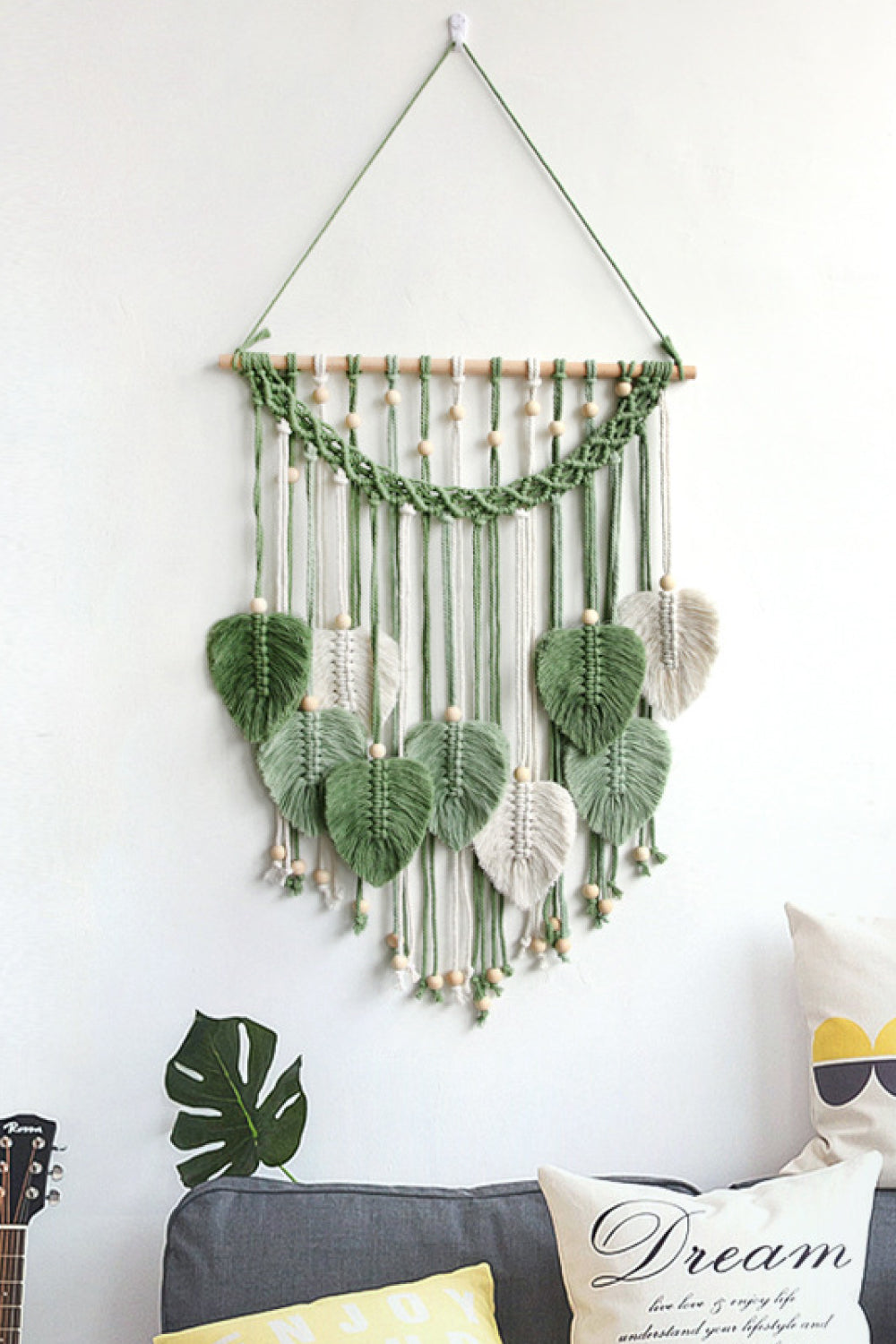 Macrame Leaf Fringe Wall Hanging The Stout Steer