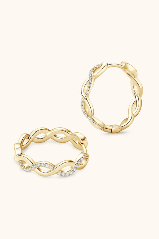 Moissanite Crisscross Hoop Earrings The Stout Steer