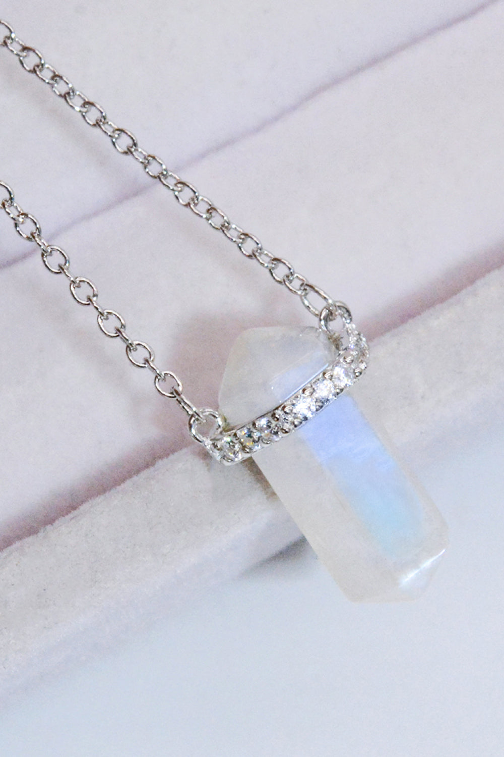 Natural Moonstone Chain-Link Necklace The Stout Steer
