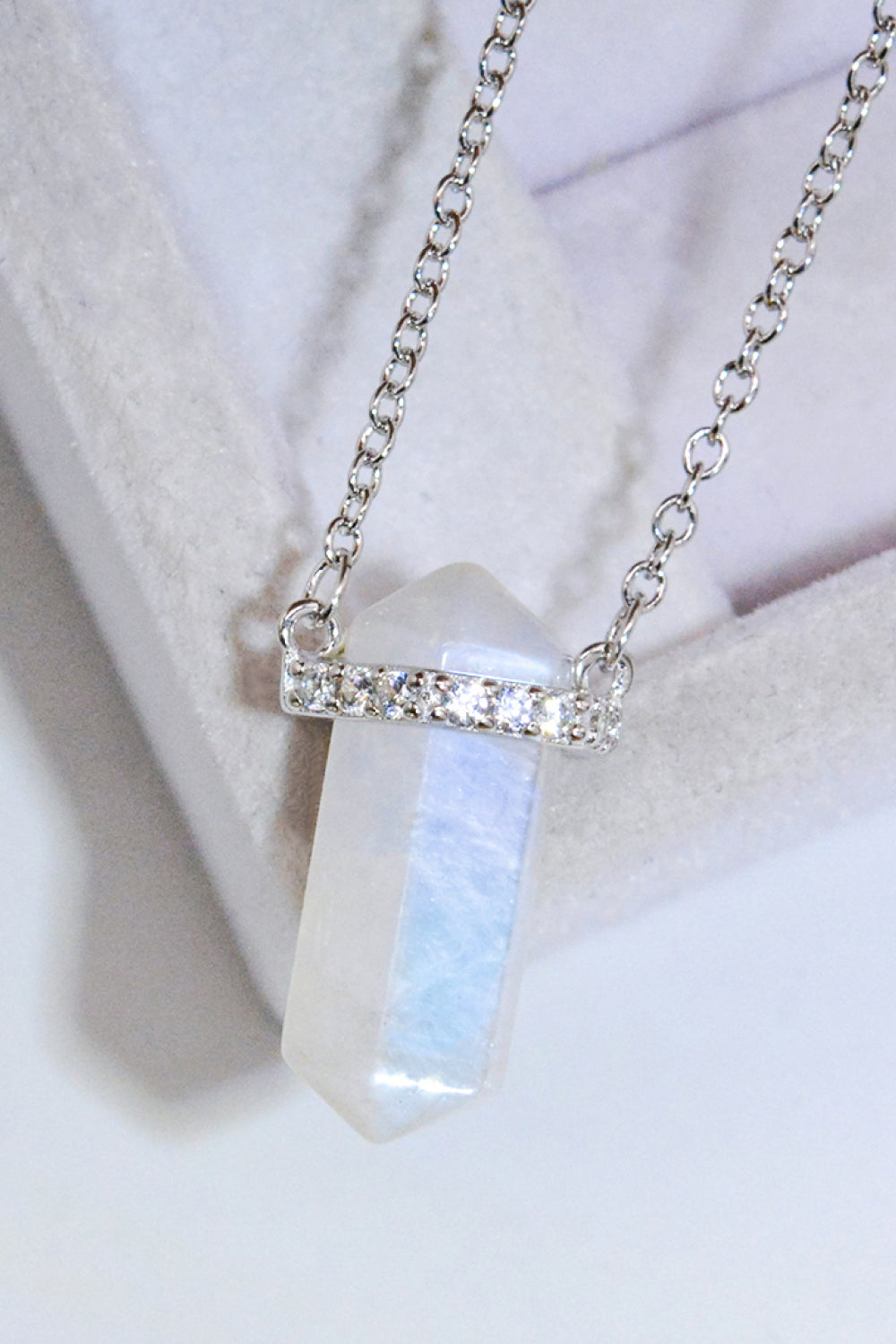 Natural Moonstone Chain-Link Necklace The Stout Steer