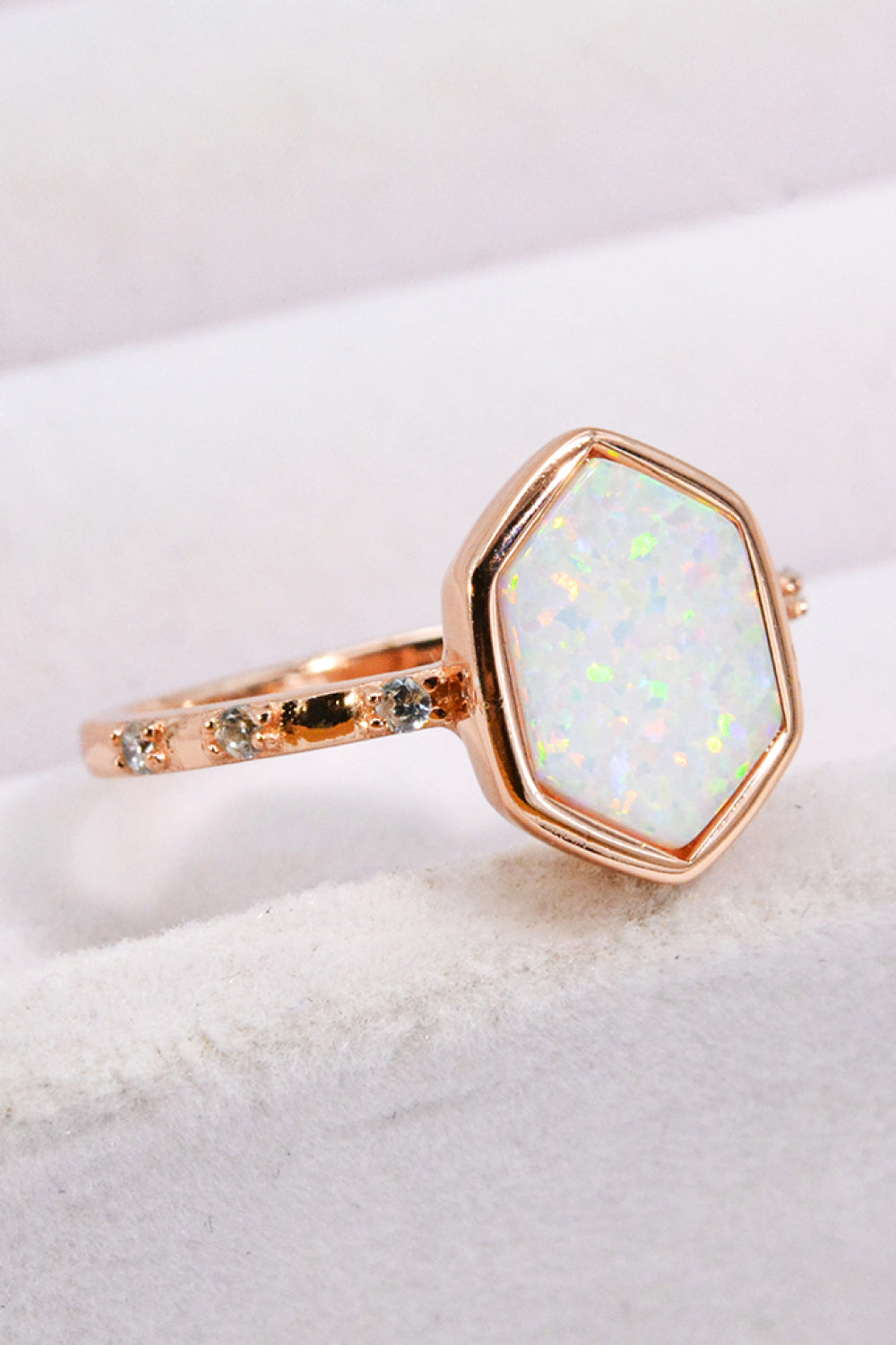 Opal Hexagon 925 Sterling Silver Ring The Stout Steer