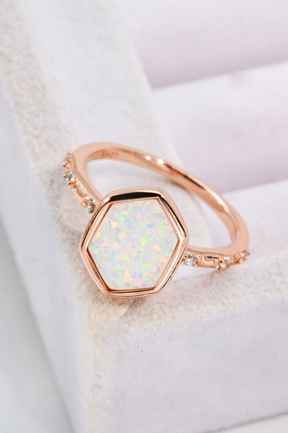 Opal Hexagon 925 Sterling Silver Ring The Stout Steer