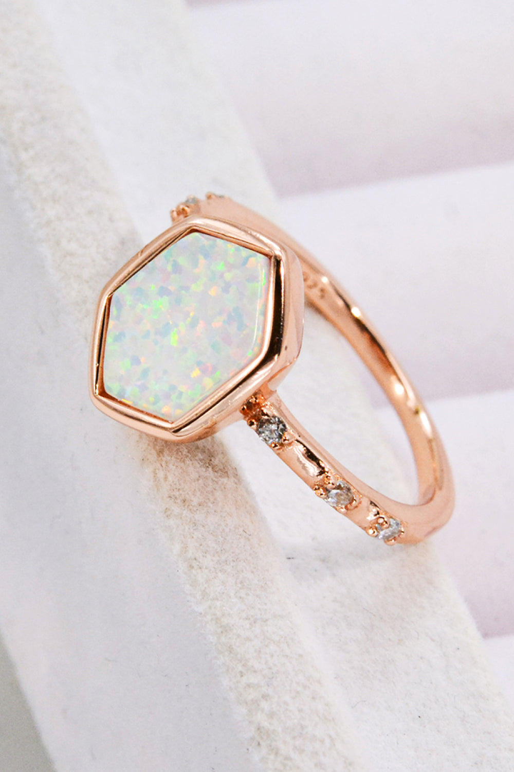 Opal Hexagon 925 Sterling Silver Ring The Stout Steer