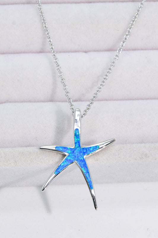 Opal Starfish Pendant Necklace The Stout Steer