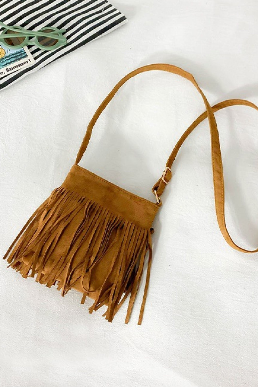 PU Leather Crossbody Bag with Fringe The Stout Steer