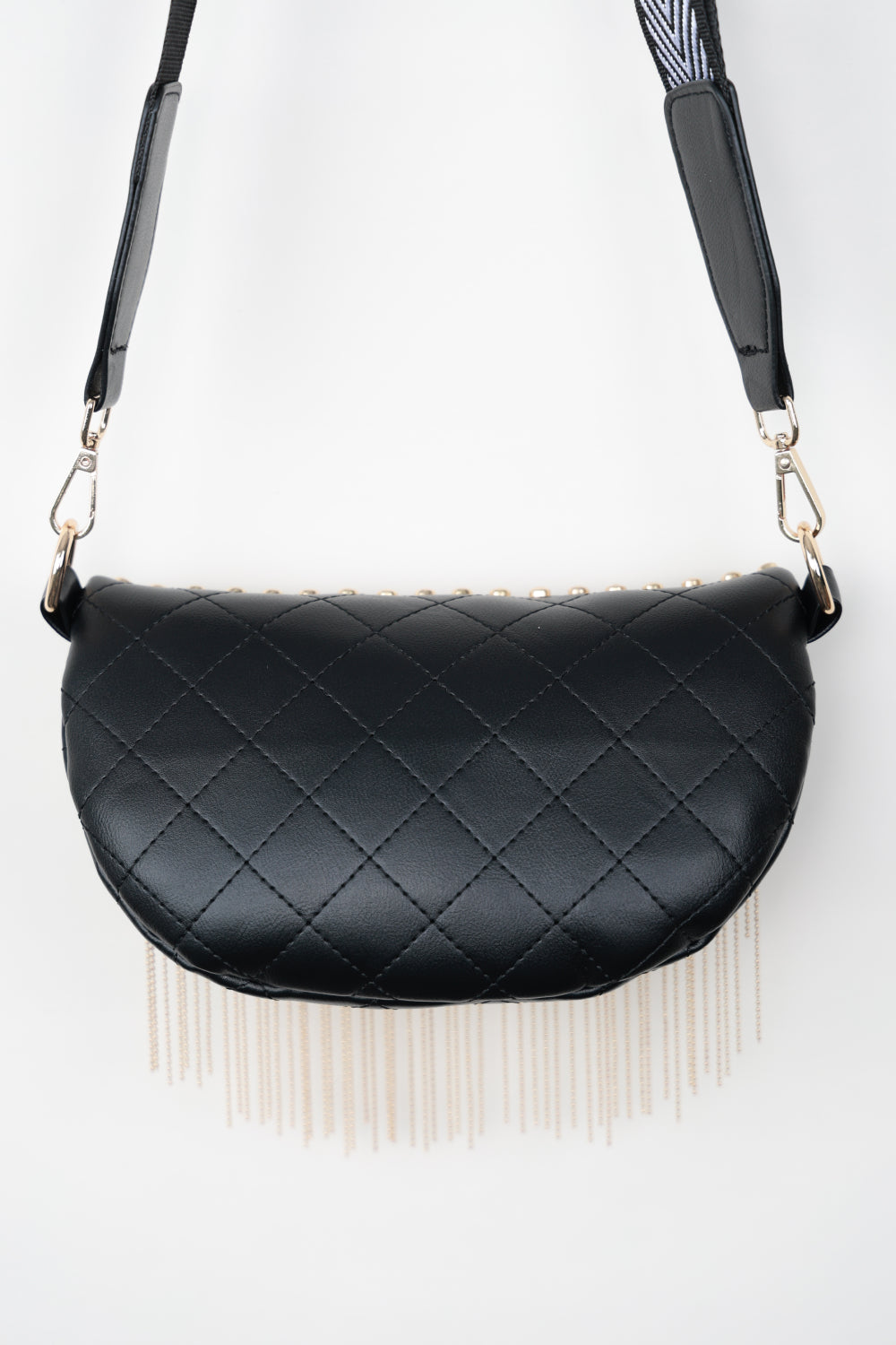 PU Leather Studded Sling Bag with Fringes The Stout Steer