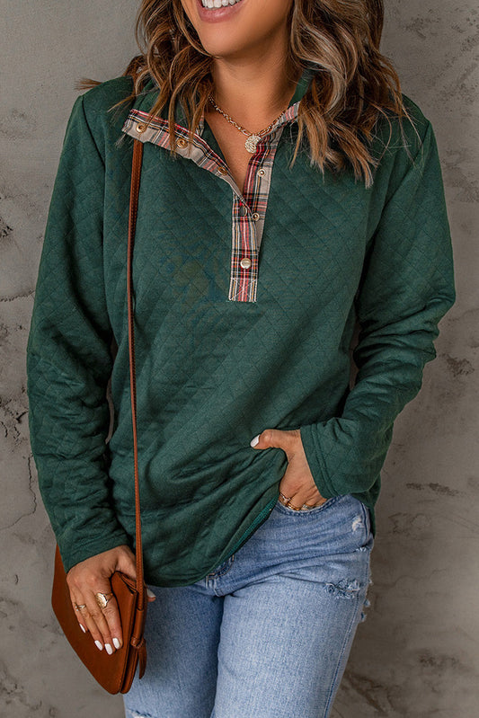 Plaid Snap Down Sweatshirt The Stout Steer