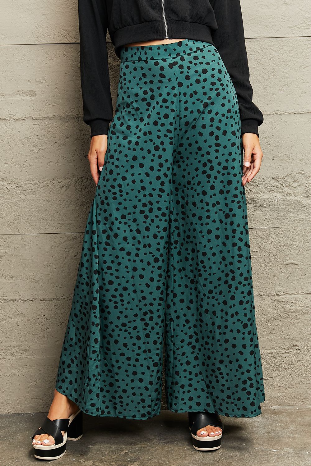 Printed Wide Leg Long Pants The Stout Steer