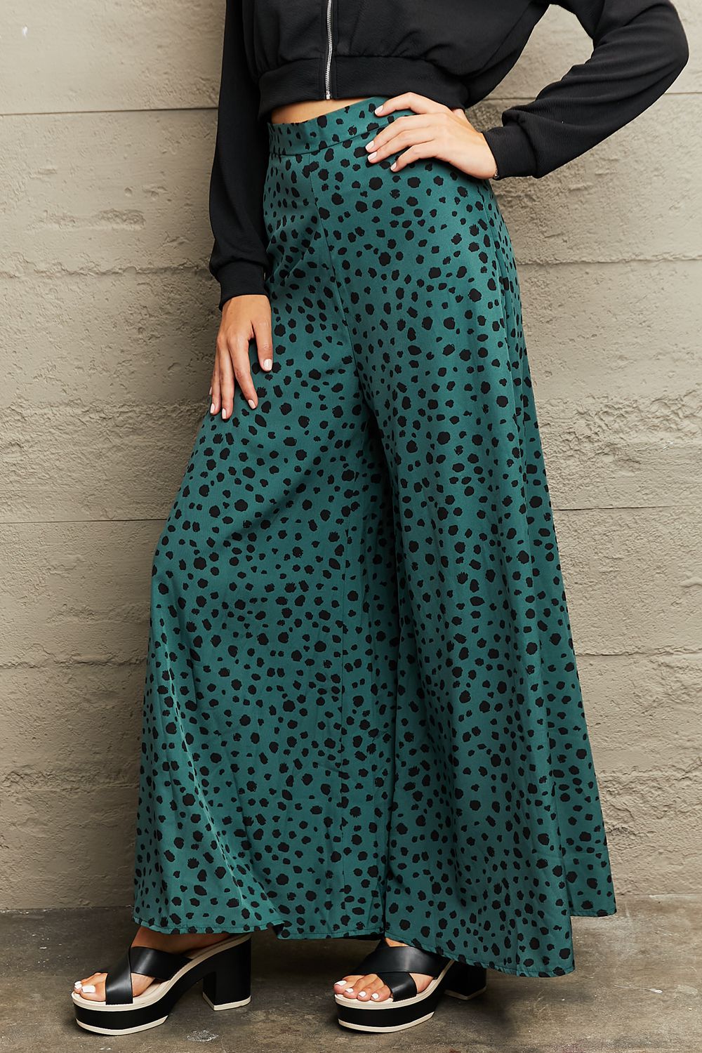 Printed Wide Leg Long Pants The Stout Steer