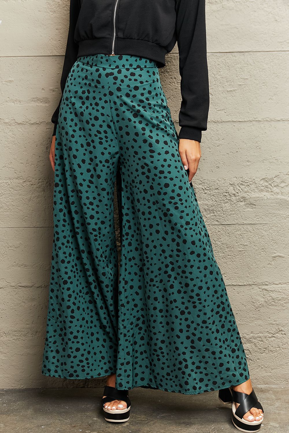 Printed Wide Leg Long Pants The Stout Steer