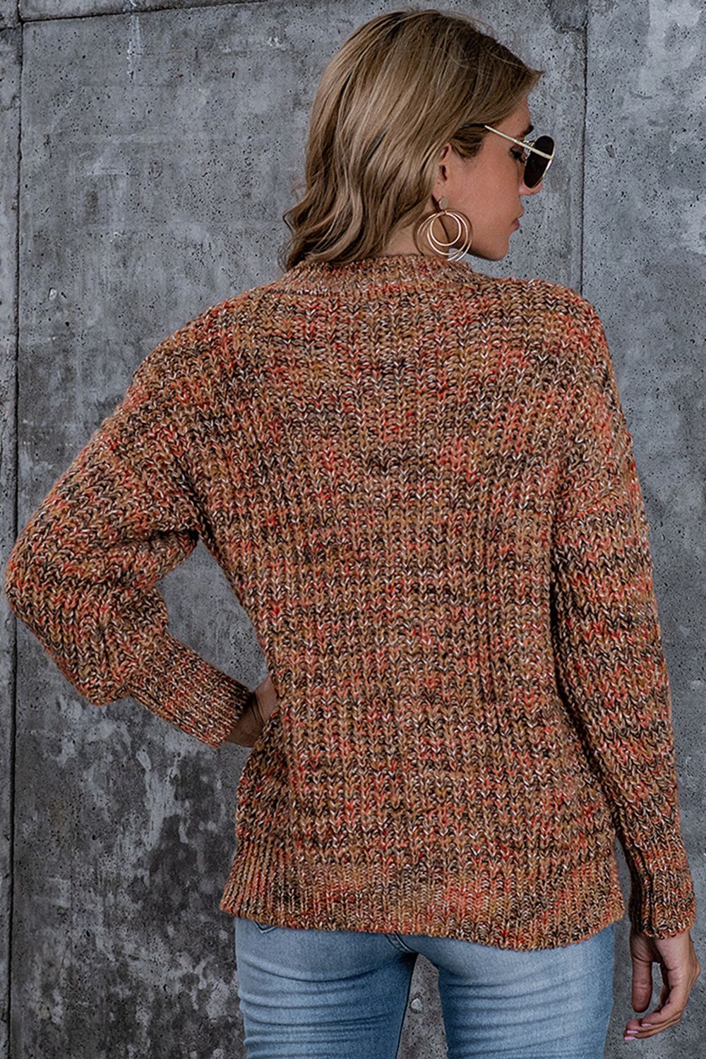 Round Neck Cable-Knit Sweater The Stout Steer