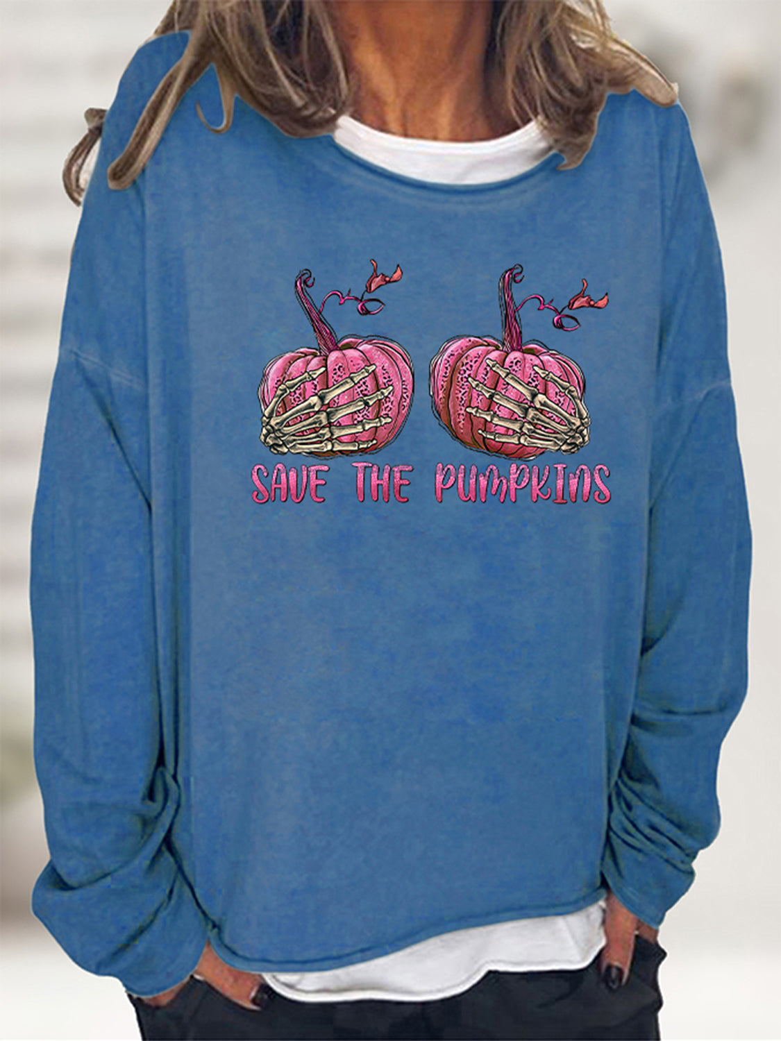 SAVE THE PUMPKIN Graphic Full Size Sweatshirt The Stout Steer