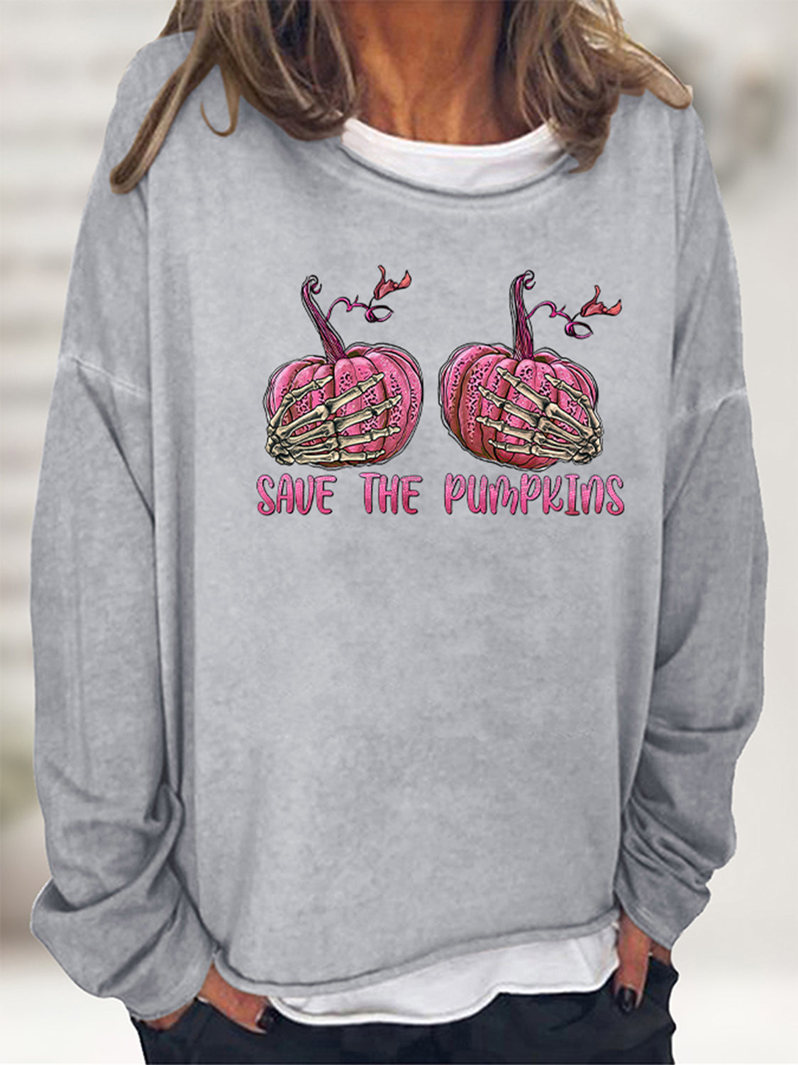 SAVE THE PUMPKIN Graphic Full Size Sweatshirt The Stout Steer