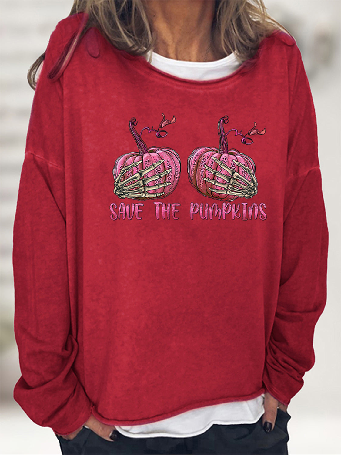 SAVE THE PUMPKIN Graphic Full Size Sweatshirt The Stout Steer