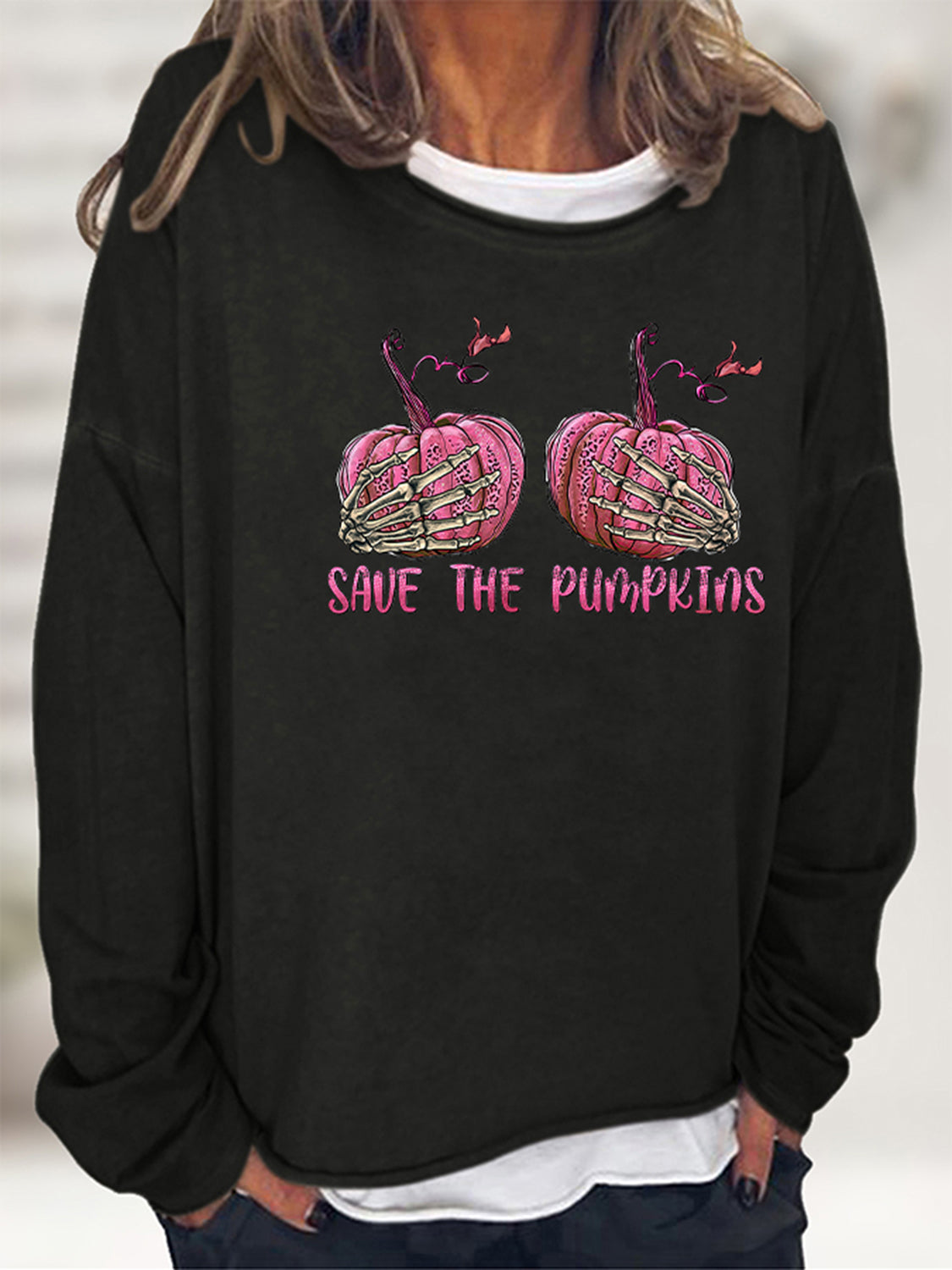 SAVE THE PUMPKIN Graphic Full Size Sweatshirt The Stout Steer