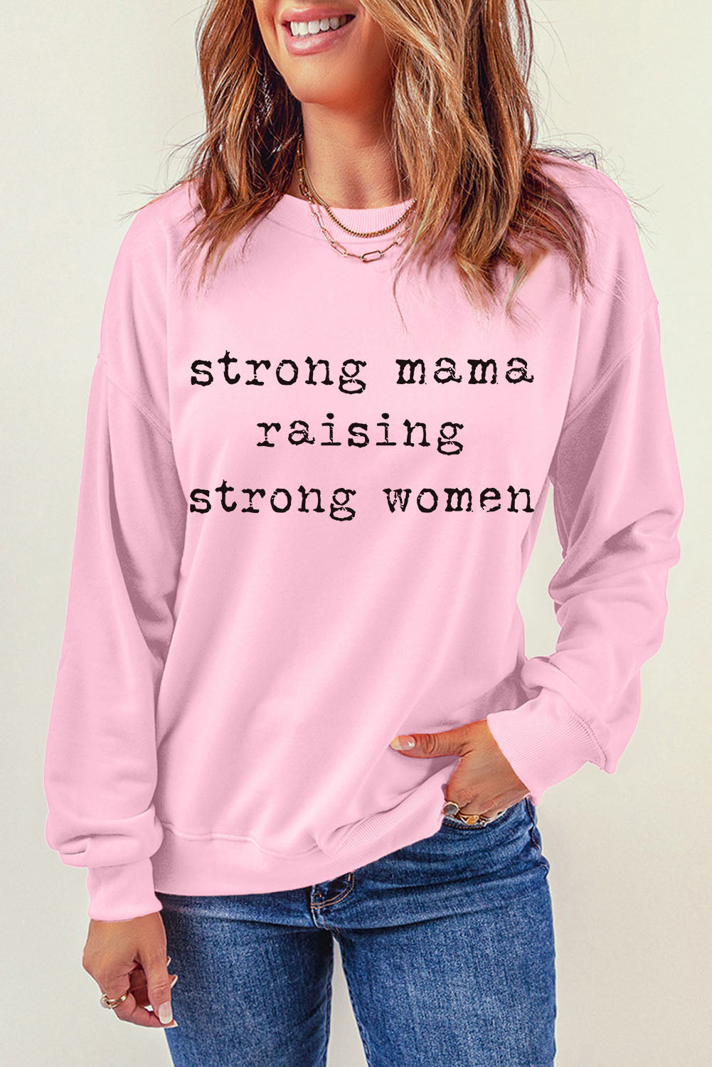 STRONG MAMA RAISING STRONG WOMEN Graphic Sweatshirt The Stout Steer