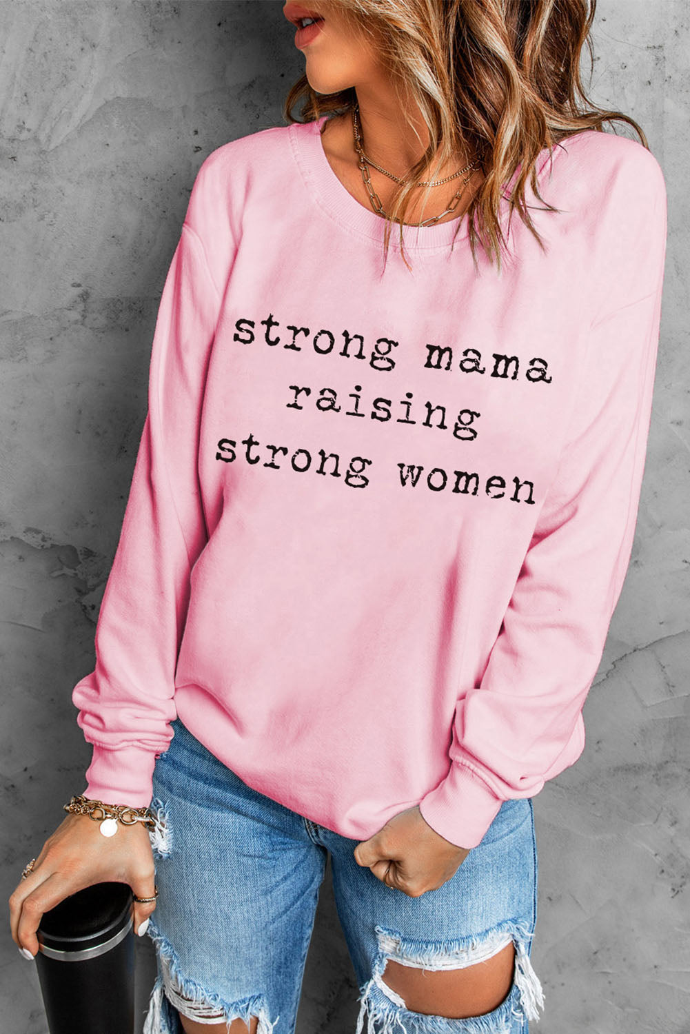 STRONG MAMA RAISING STRONG WOMEN Graphic Sweatshirt The Stout Steer