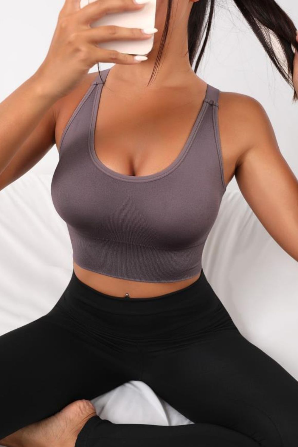 Scoop Neck Long Active Bra The Stout Steer