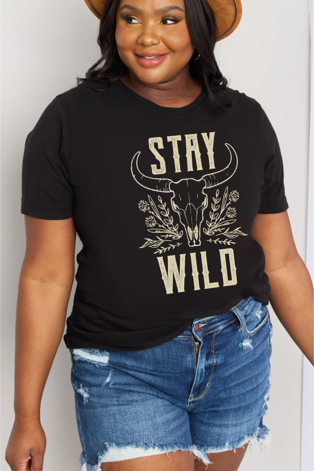 Simply Love Simply Love Full Size STAY WILD Graphic Cotton Tee The Stout Steer