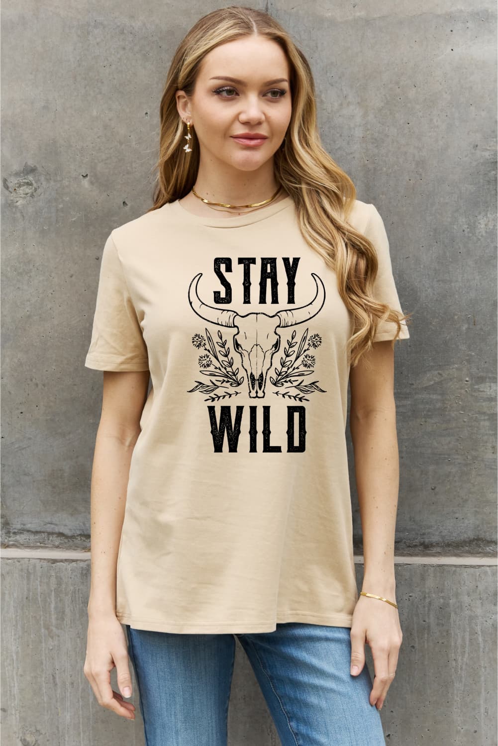 Simply Love Simply Love Full Size STAY WILD Graphic Cotton Tee The Stout Steer