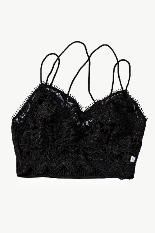 Smocked Eyelash Trim Lace Bralette The Stout Steer